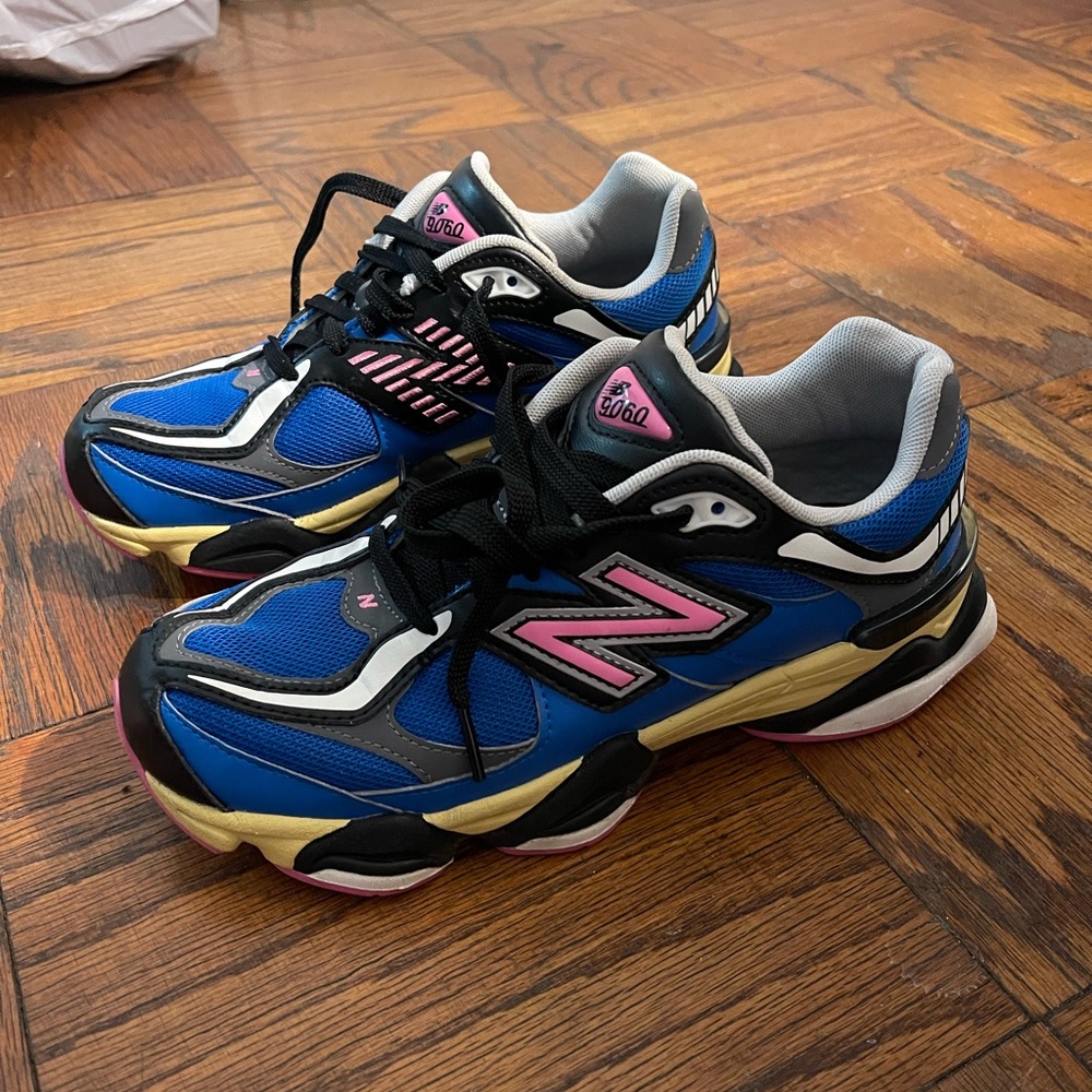 New Balance Blue and Pink Multi-Accent Sneakers